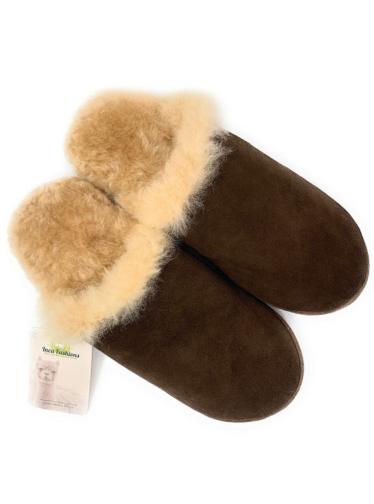 Solid Suede & Alpaca Fur Slippers Clothing Smooth Alpaca Fashion Large 