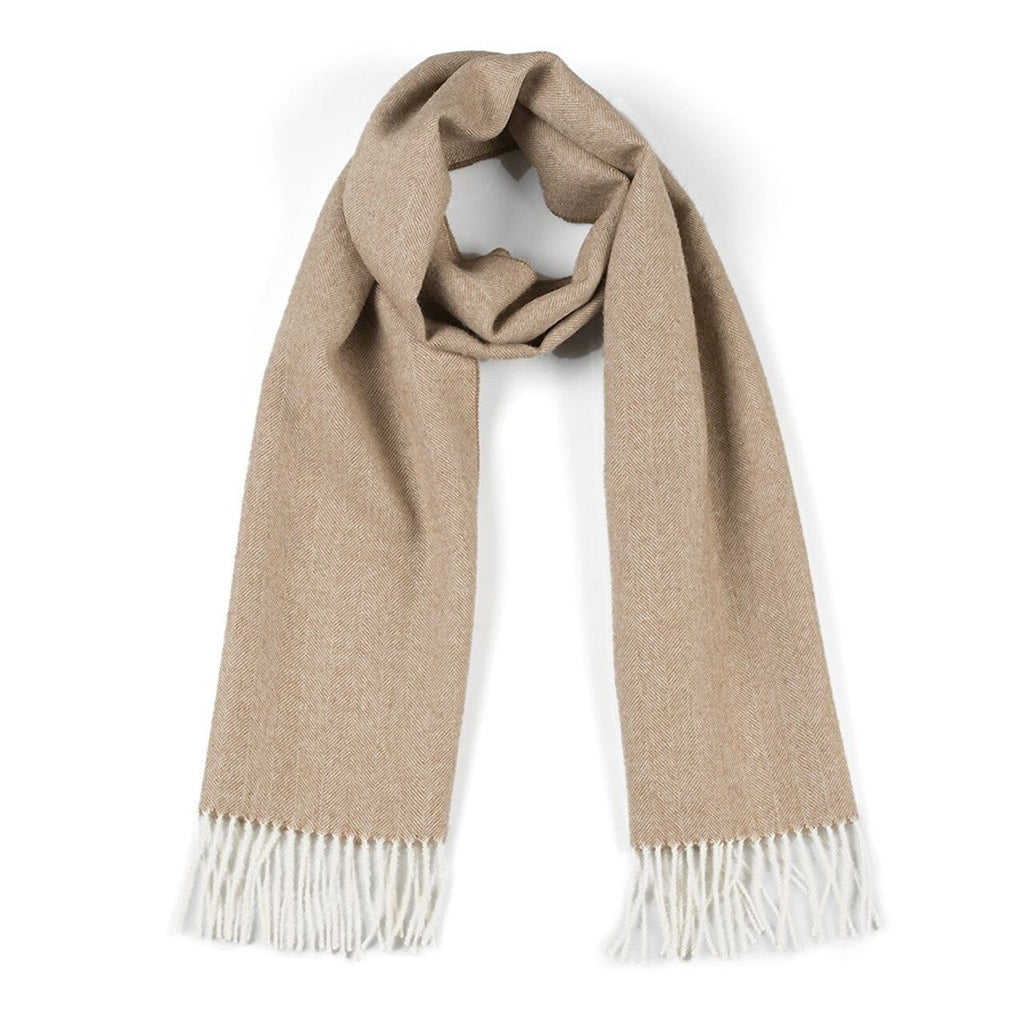 Herringbone Stitch Scarves Inca Camel Cream 